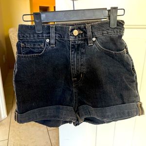 Urban Outfitters | BDG Mom Hi-Rise Black Denim Shorts | 25